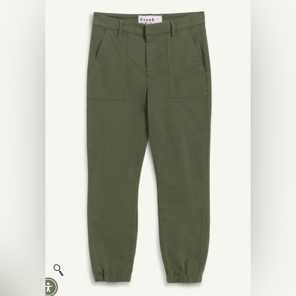 FRANK & EILEEN JAMESON Utility Jogger Pants Green Women's 4